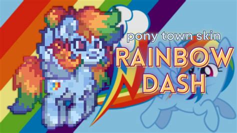 rainbow dash pony town|rainbow dash skin tutorial.